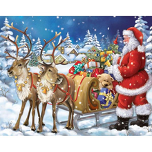 Santa Claus & Deer 5D DIY Paint By Diamond Kit