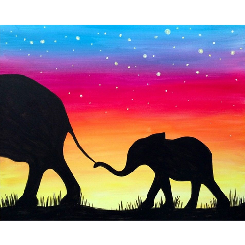 Baby Elephant 5D DIY Paint By Diamond Kit
