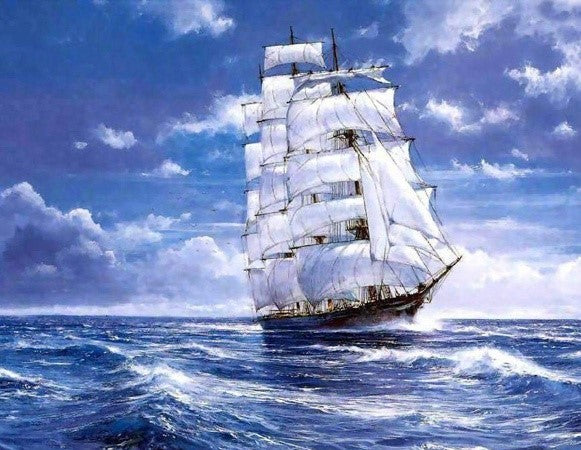 Voyage Sailing Ship 5D DIY Paint By Diamond Kit
