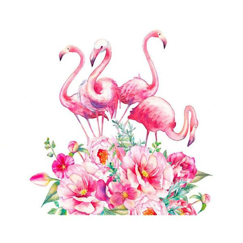 Group of Flamingos 5D DIY Paint By Diamond Kit