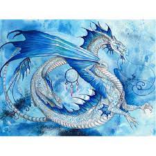 Blue Dragon 5D DIY Paint By Diamond Kit