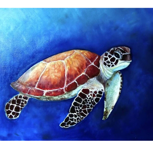 Turtle Underwater by Viktoria Kukhtina - 5D DIY Paint By Diamond Kit