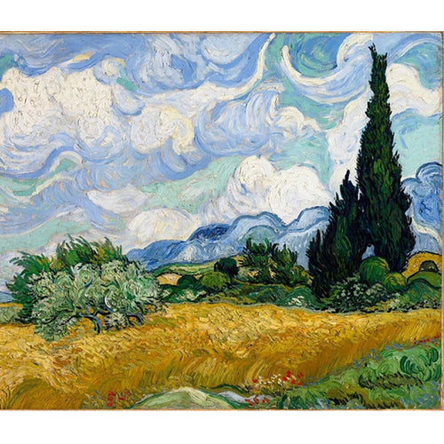 Wheatfield With Cypresses - Vincent Van Gogh 5D DIY Paint By Diamond Kit