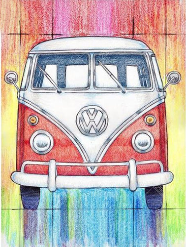 Color Volkswagen 5D DIY Paint By Diamond Kit