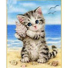Cat With Shell 5D DIY Paint By Diamond Kit