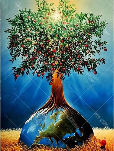 Earth Tree 5D DIY Paint By Diamond Kit