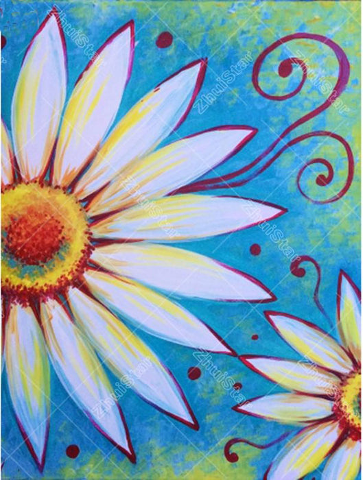 Daisy Flower 5D DIY Paint By Diamond Kit