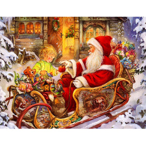 Santa & Child - Christmas 5D DIY Paint By Diamond Kit – Original Paint ...
