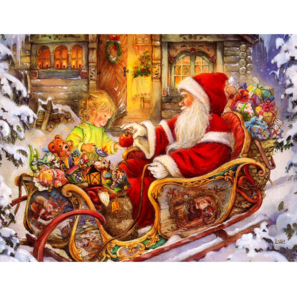 Santa & Child - Christmas 5D DIY Paint By Diamond Kit