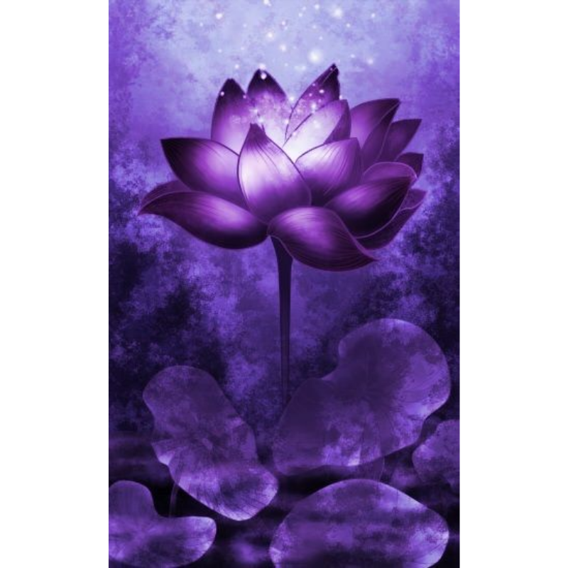 A purple flower 5D DIY Paint By Diamond Kit