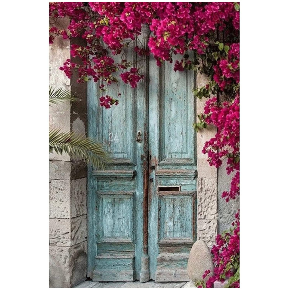 Amazing Flower Door 5D DIY Paint By Diamond Kit