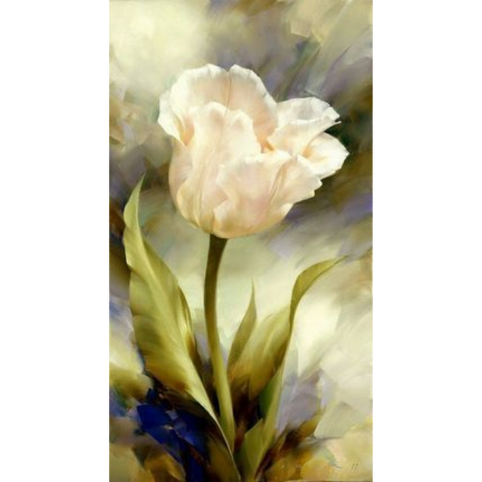 Beautiful White Flower 5D DIY Paint By Diamond Kit