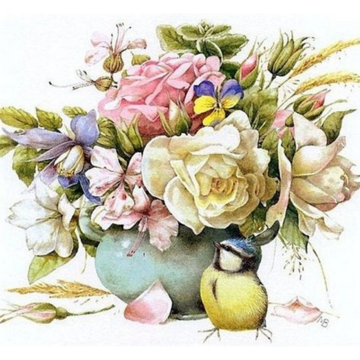 Bird Four Season Beauty 5D DIY Paint By Diamond Kit