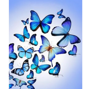 Blue butterfly 5D DIY Paint By Diamond Kit