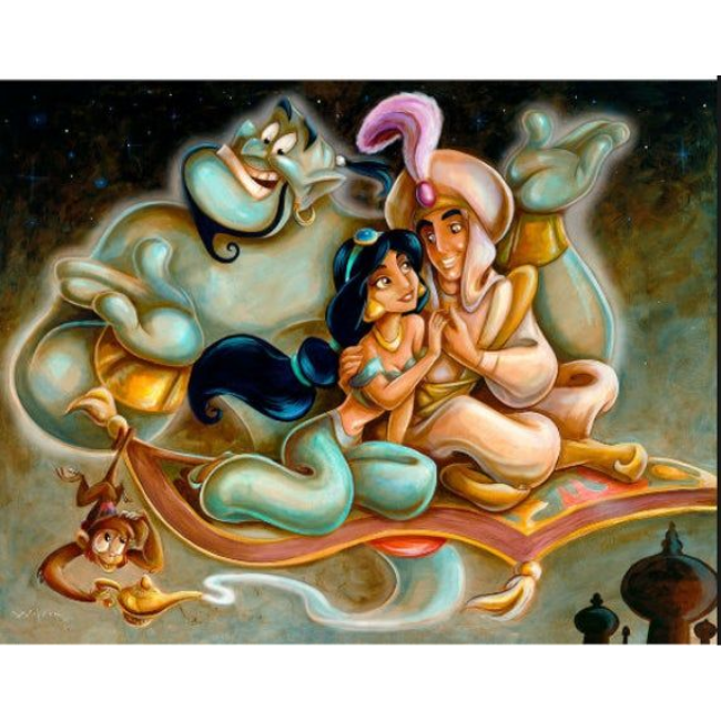 Aladdin & Jasmine 5D DIY Paint By Diamond Kit