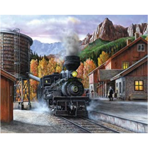 Black Train 5D DIY Paint By Diamond Kit