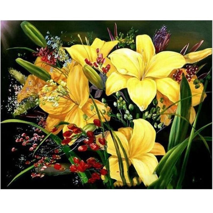 Yellow Flower 5D DIY Paint By Diamond Kit