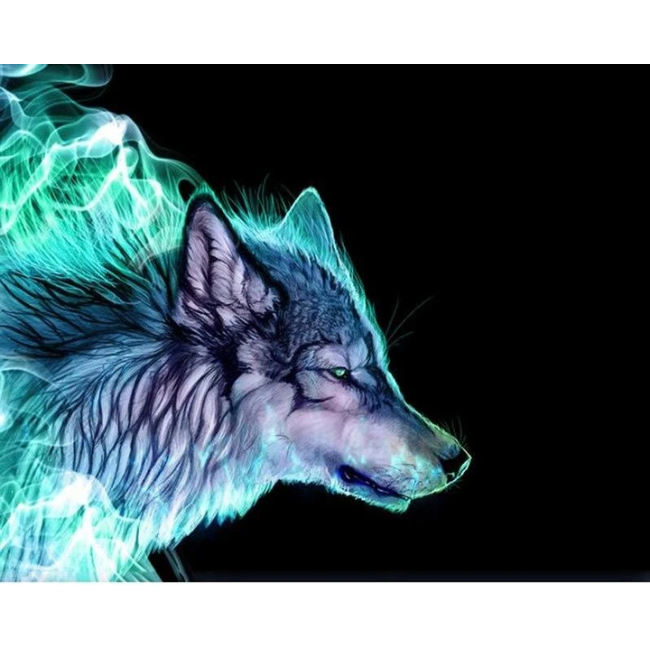 Artistic Wolf 5D DIY Paint By Diamond Kit