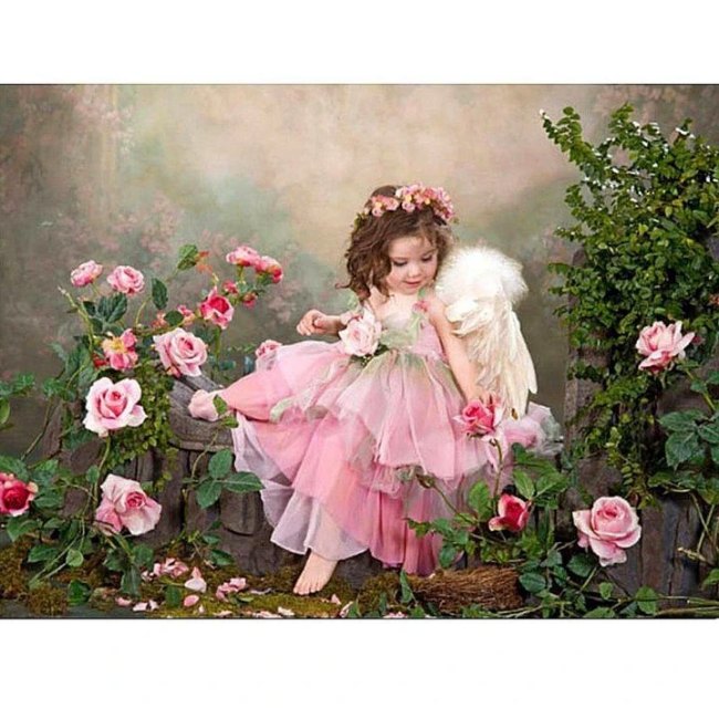 Angel In The Garden 5D DIY Paint By Diamond Kit