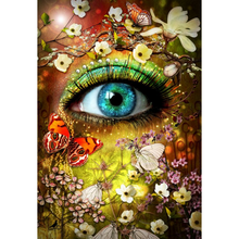 Beautiful Floral Eyes 5D DIY Paint By Diamond Kit