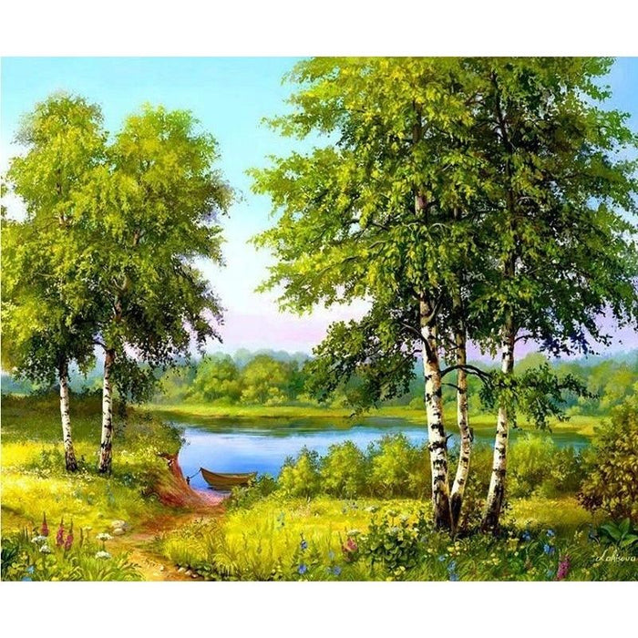 Woods Scenery DIY Paint By Diamond Kit