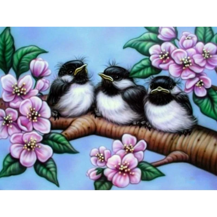 3 Birds 5D DIY Paint By Diamond Kit