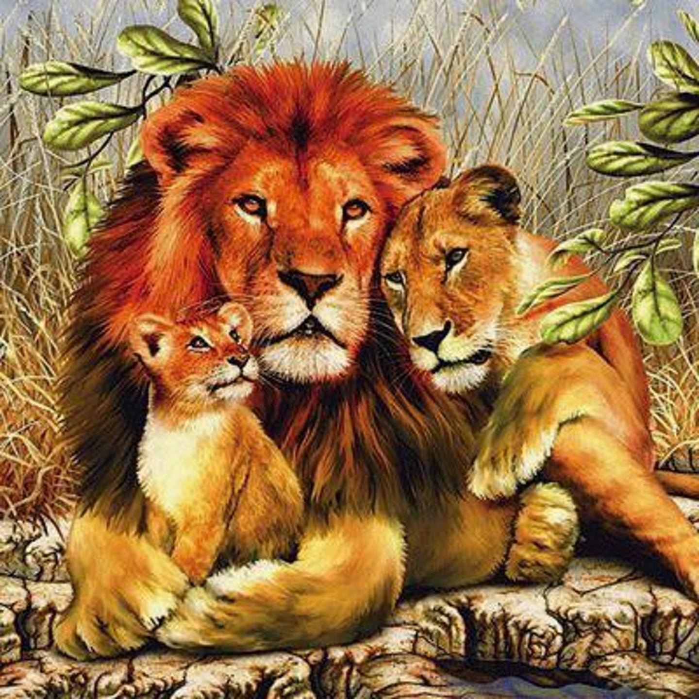 Lion Family 5D DIY Diamond Painting