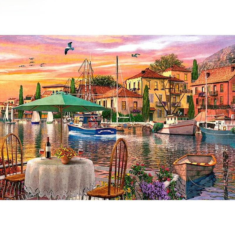 River Side Restaurant 5D DIY Paint By Diamond Kit