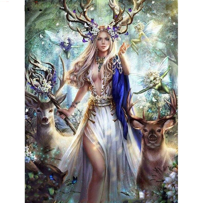 Beauty & Deer 5D DIY Paint By Diamond Kit