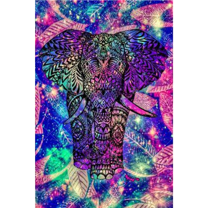 Color Elephant 5D DIY Paint By Diamond Kit