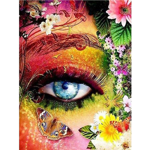 Flower Eye 5D DIY Paint By Diamond Kit