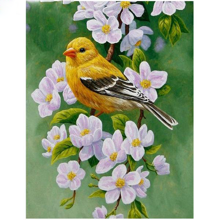 Flowers And Bird 5D DIY Paint By Diamond Kit