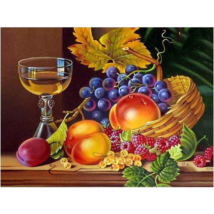 Grape Wine 5D DIY Paint By Diamond Kit