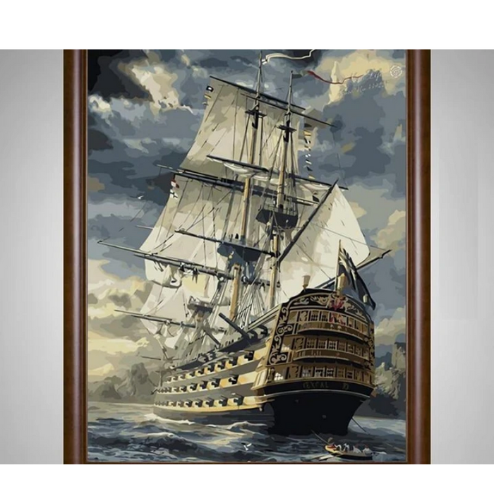 Beautiful Ship 5D DIY Paint By Diamond Kit