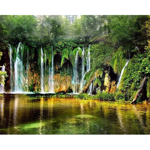 Beautiful Waterfall 5D DIY Paint By Diamond Kit