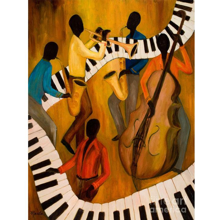 The Get-down Jazz Quintet - Larry Martin DIY Painting By Diamond Kit
