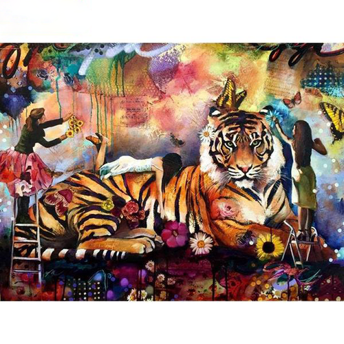 Mural Tiger 5D DIY Paint By Diamond Kit