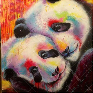 Colored panda 5D DIY Paint By Diamond Kit