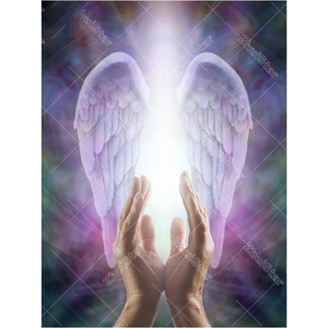 Praying Hands Guardian Angel Wings 5D DIY Paint By Diamond Kit