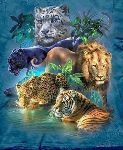 Cats of The Jungle 5D DIY Paint By Diamond Kit