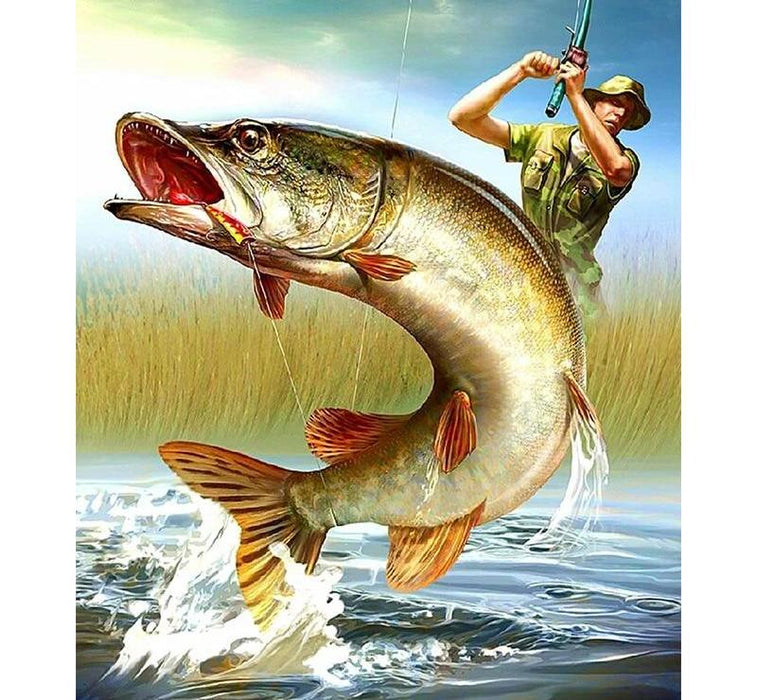 Fishing 5D DIY Paint By Diamond Kit