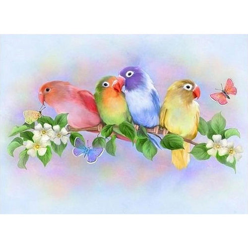Colorful Love Bird 5D DIY Paint By Diamond Kit - Paint by Diamond