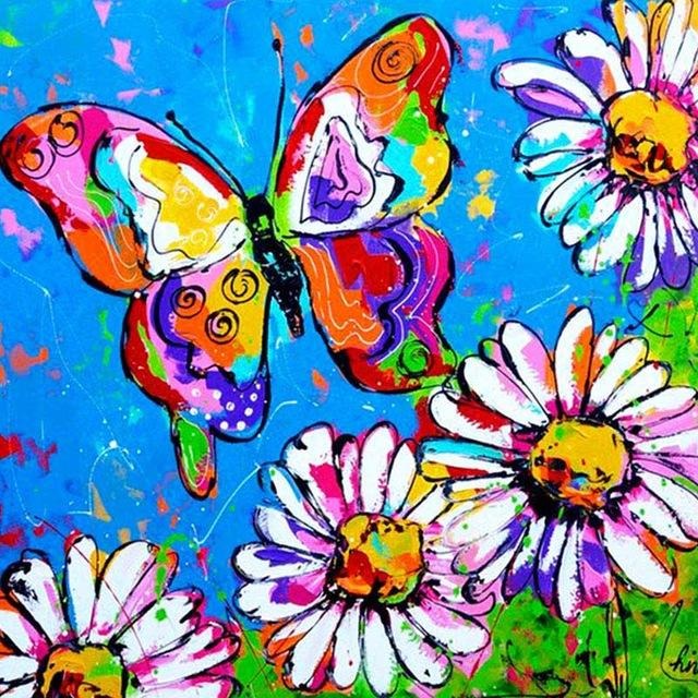Colorful Butterfly  5D DIY Paint By Diamond Kit - Paint by Diamond