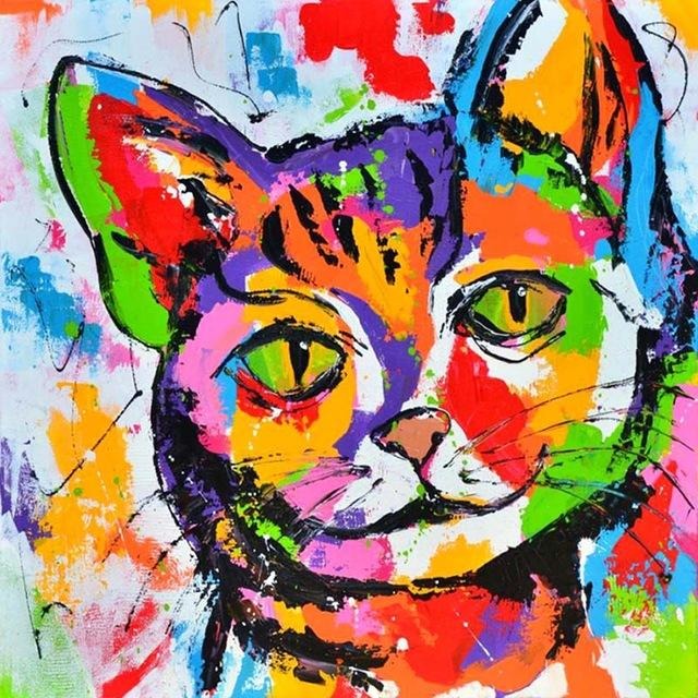 Colorful Cat 5D DIY Paint By Diamond Kit - Paint by Diamond