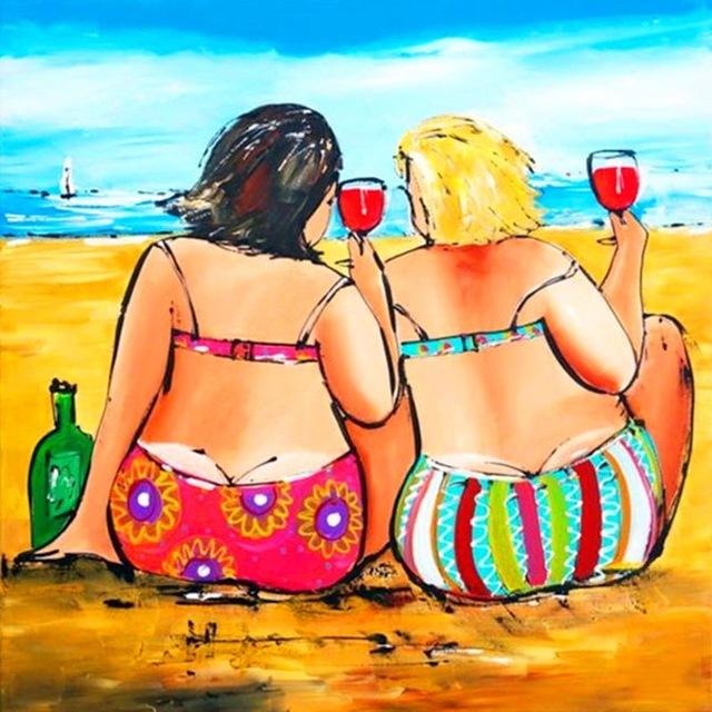 Women On The Beach 5D DIY Paint By Diamond Kit - Paint by Diamond