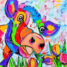Flower Eating Cow 5D DIY Paint By Diamond Kit - Paint by Diamond