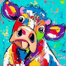 Colorful Funny Cow 5D DIY Paint By Diamond Kit