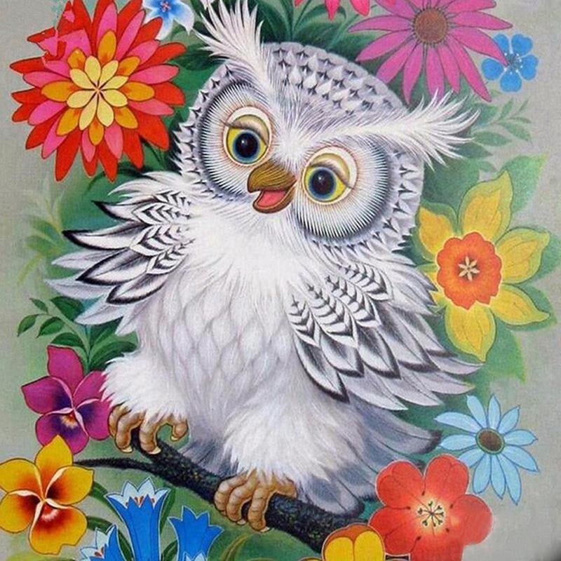 Calm Owl 5D DIY Paint By Diamond Kit - Paint by Diamond