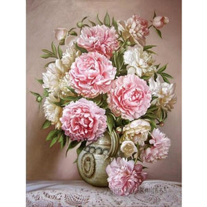 Floral Vase 5D DIY Paint By Diamond Kit - Paint by Diamond