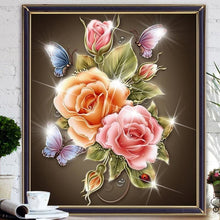 Glittery Roses 5D DIY Paint By Diamond Kit - Paint by Diamond